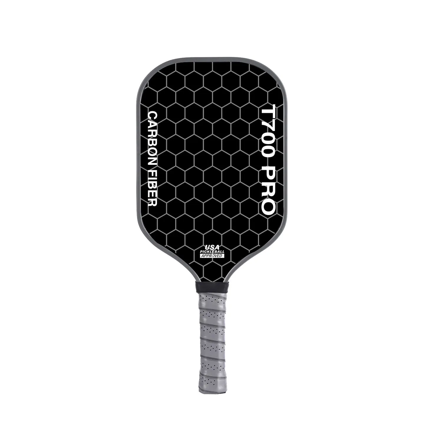 

Carbon Fiber T700 Pickleball Paddle Polymer Honeycomb Core Carbon Friction Surface Enhanced Power, Rotation and Control 16mm