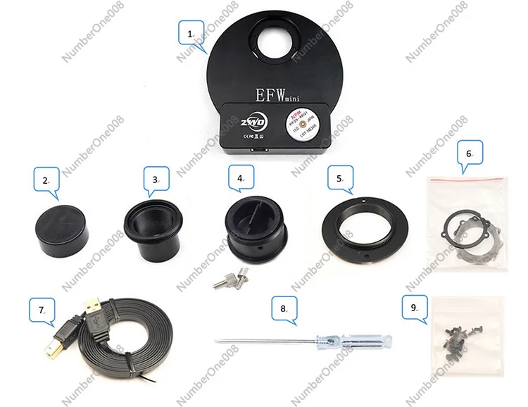 Filter Wheel EFW Mini Fits 1.25 Inch 31mm Filter 8 Holes 5 Holes Electric