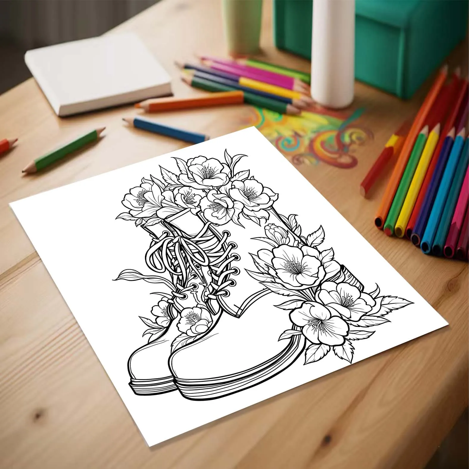 1pc 24 Page Creative Cartoon Coloring Book Educational Relaxation Gift Graffiti Painting Book Doodles Book Adult Children