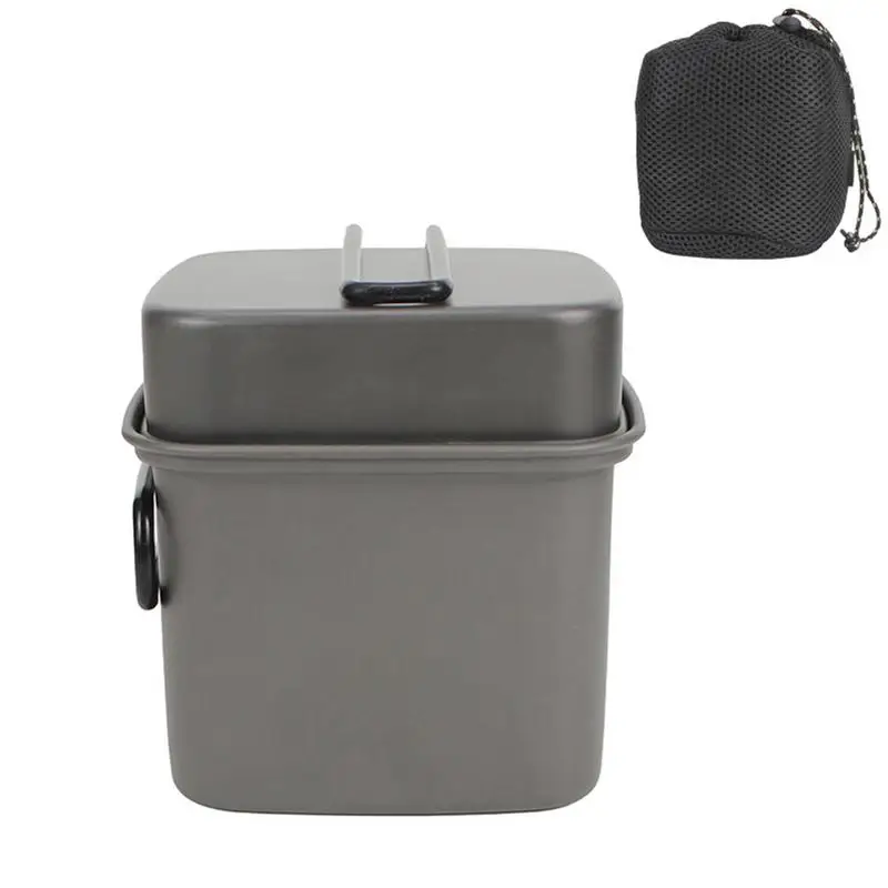 

Горшок для кемпинга, уличная кухонная посуда для кемпинга, алюминиевый антипригарный легкий многофункциональный набор походных кухонных принадлежностей для пешего туризма