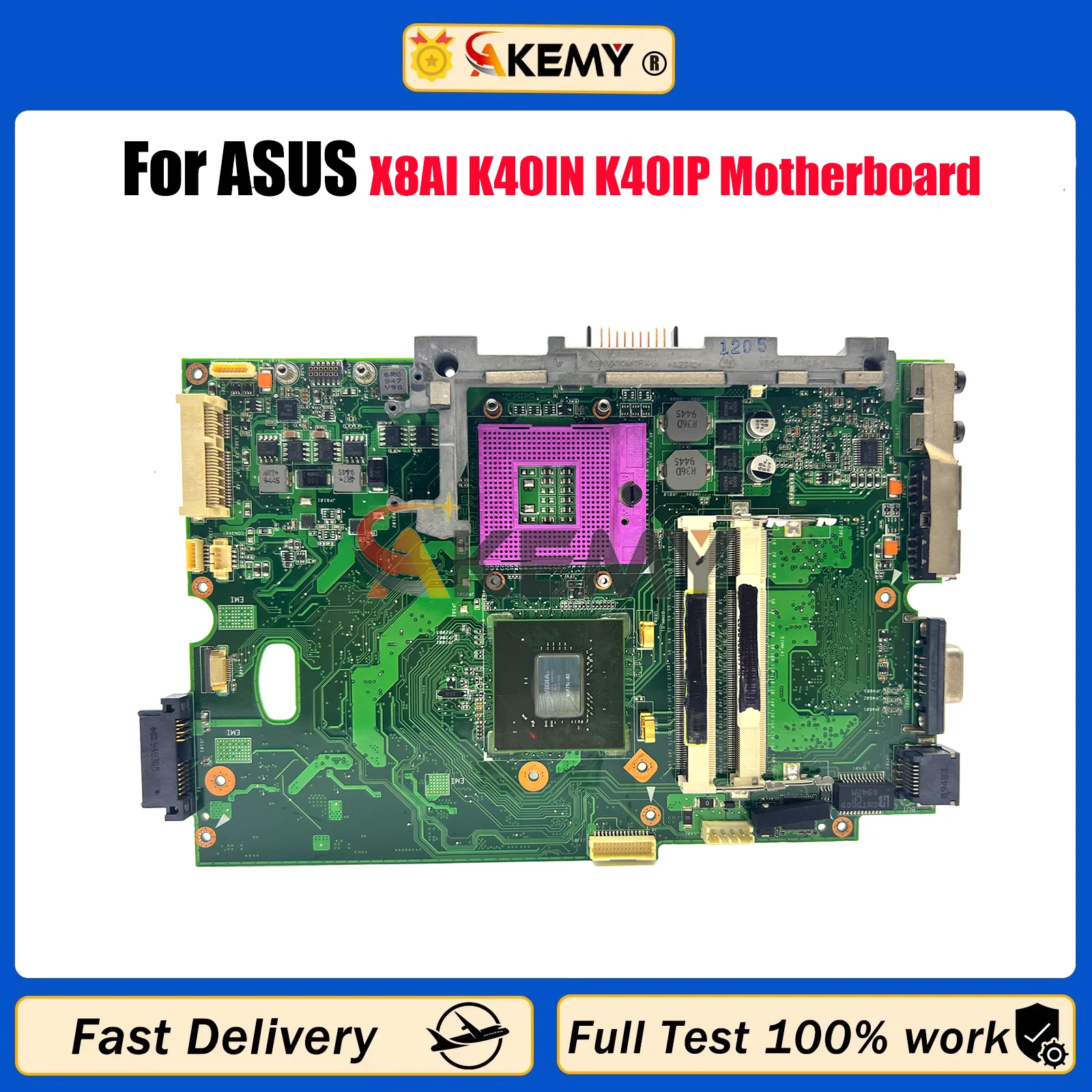 

K40IN Laptop Motherboard For ASUS K40I X8AI K40ID K40IJ K40IN K40IE Notebook Mainboard 100% tests OK fast shipping Top quality