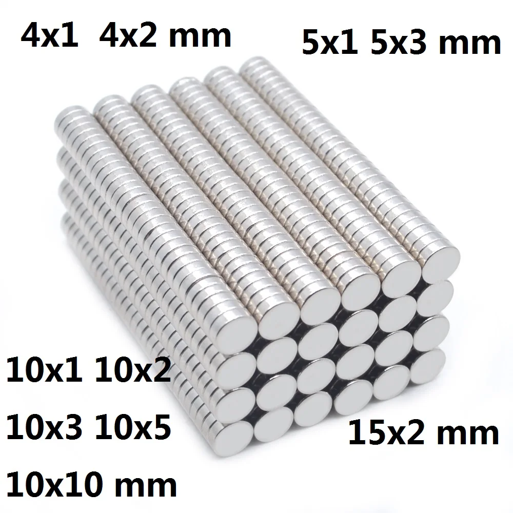 Bloques de disco redondos súper fuertes, imanes de neodimio de tierras raras, artesanías para nevera, electrónica de campo acústico, Aimant Imán,