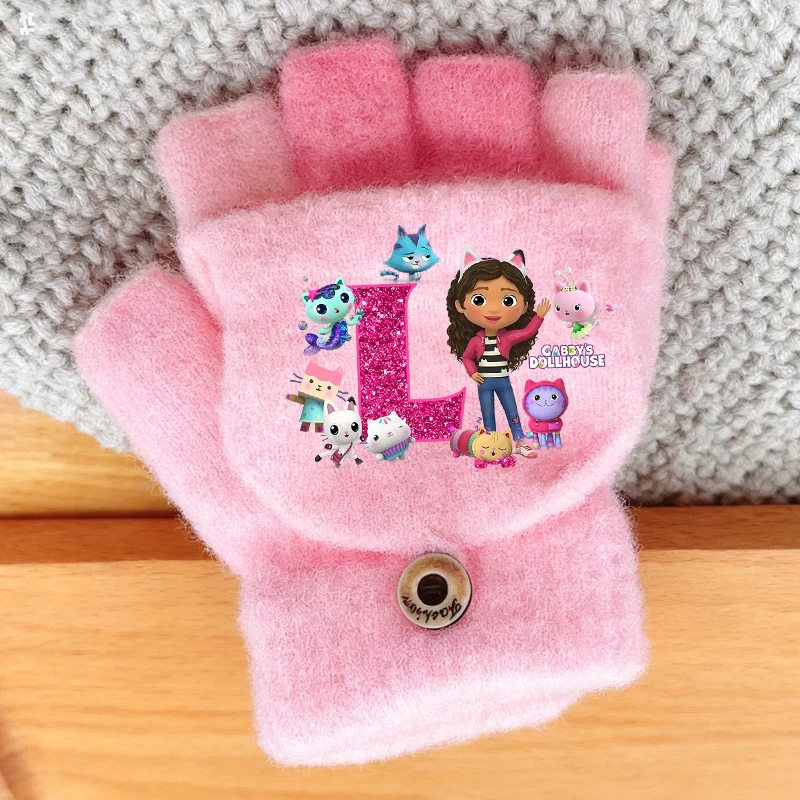 غابي دمية الشتاء الاطفال قفازات شخصيات كرتونية الدافئة الفتيات الفتيان في الهواء الطلق القفازات الأطفال خمسة أصابع قفازات عيد الميلاد هدية عيد الميلاد #5