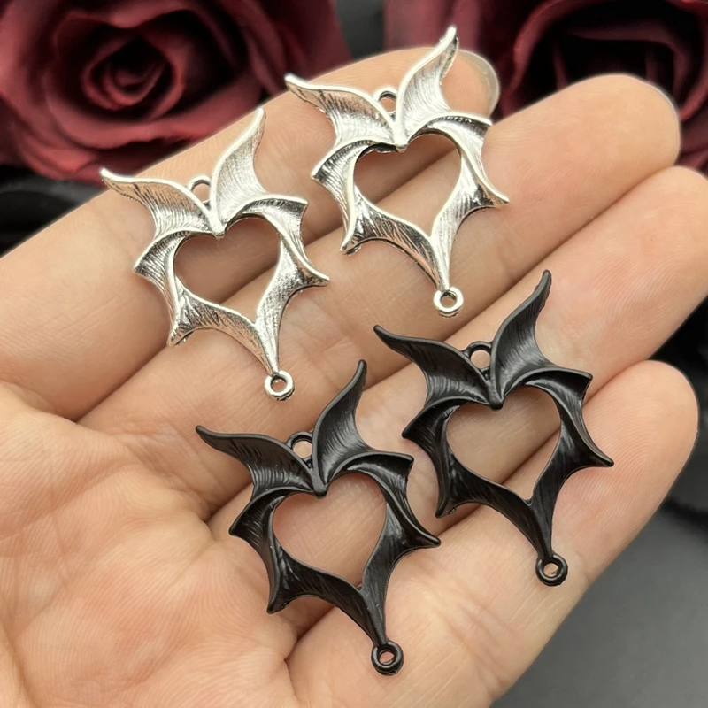 8pcs 35*22mm Goth Demon Wings Bat Wings Connectors Charms Designer Charm Fit Jewelry Making DIY Jewelry Findings