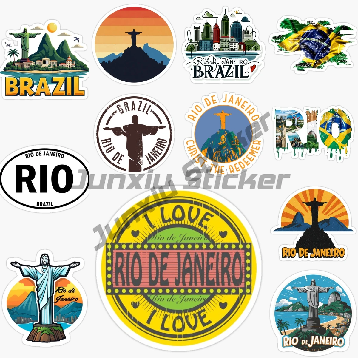 

Бразилия RIO DE JANEIRO автомобильные наклейки ПВХ виниловые самоклеящиеся грузовики гоночный автомобиль ноутбук мото шлем двери окна наклейки на заказ