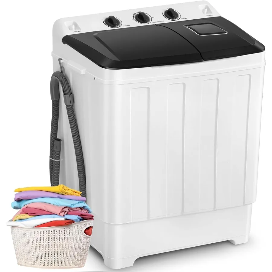 غسالة محمولة 30 رطل حل غسيل مدمج مع مضخة تصريف لمسكن الشقق والمركبات الترفيهية: غسيل شبه أوتوماتيكي بوزن 19 رطلًا #1
