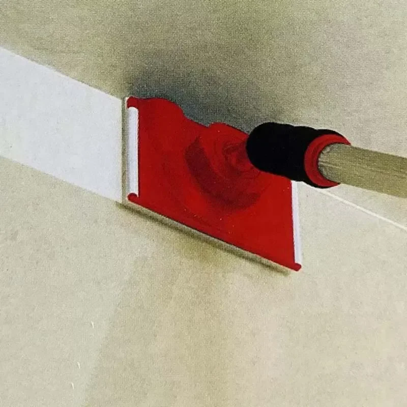 Бытовая щетка для латексной краски с ручкой, пластиковая + нейлоновая щетина, щетка для чистки угла стены комнаты с телескопическим стержнем