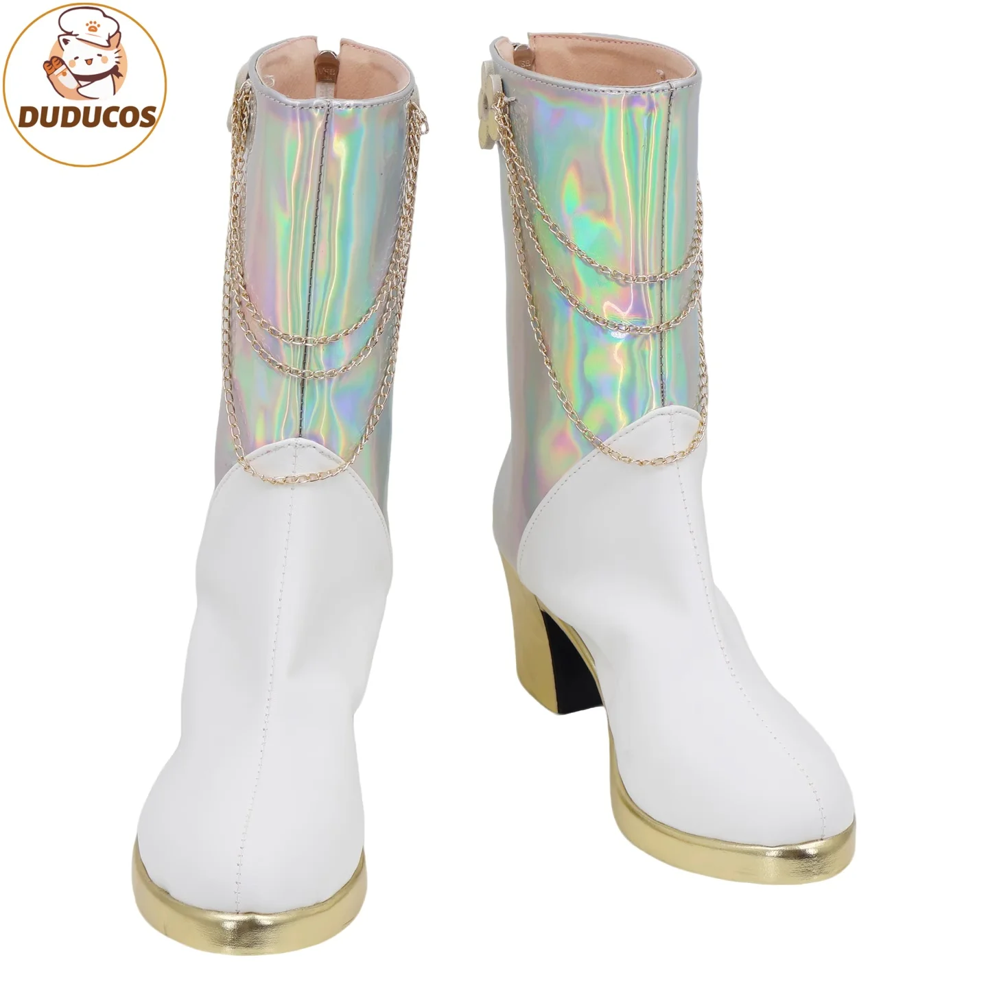 รองเท้าคอสเพลย์ DUDU-R HUNTR X Kpop Demon Hunters Mira รองเท้าบูท K-POP สำหรับผู้หญิง เด็ก ผู้ใหญ่ ชุดคอสเพลย์ อุปกรณ์ประกอบฉาก