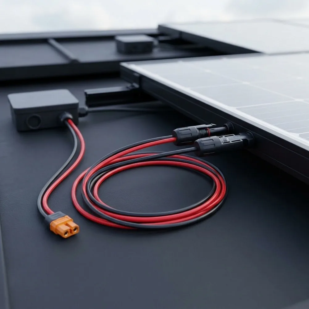 XT60i Adapter for solar Cable 12AWG Y Configuration for Efficient for solar Energy Collection and Distribution to Power Stations