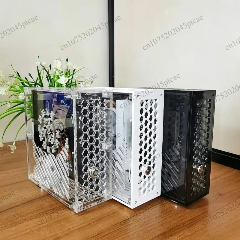 Desktop core monitor, mini ITX chassis, DC ATX power supply, DIY ultra-thin horizontal HTPC