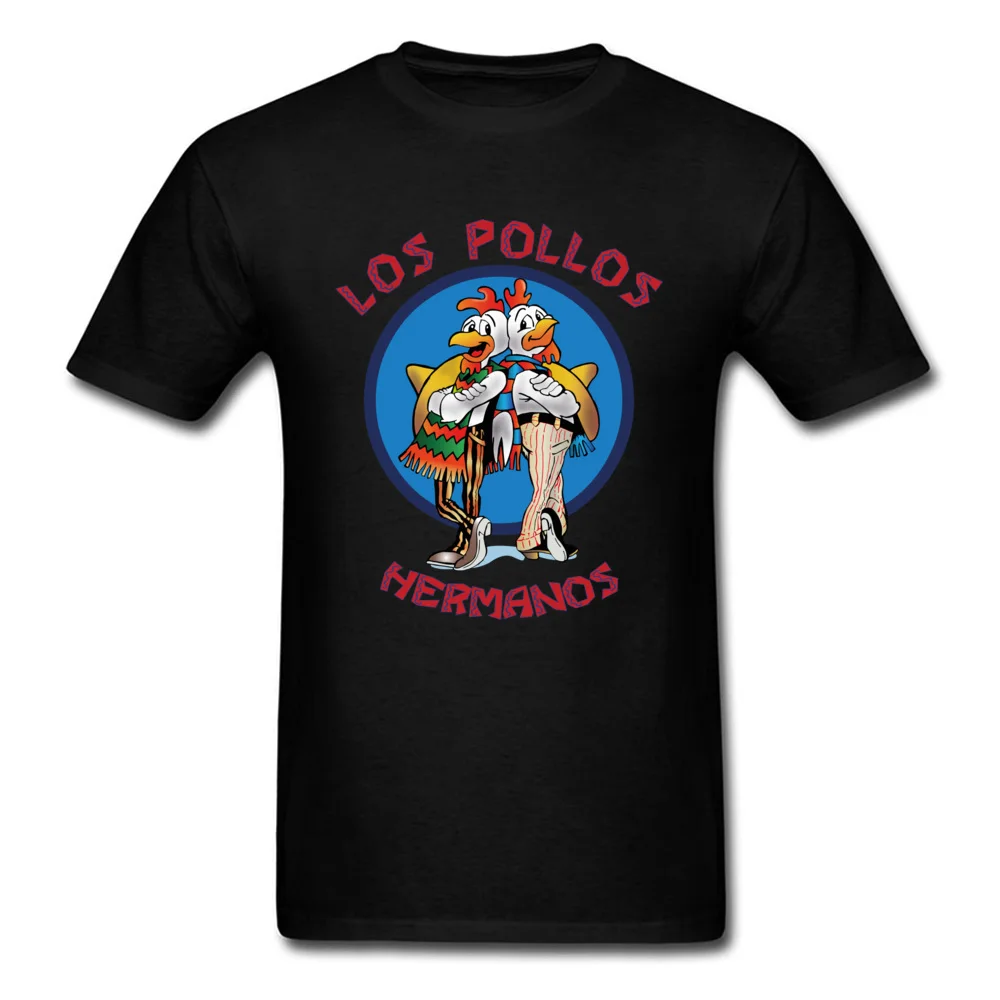 Camisetas de Los Pollos Hermanos, ropa informal con estampado Breaking Bad, camiseta de manga corta de algodón puro a la moda para hombres y