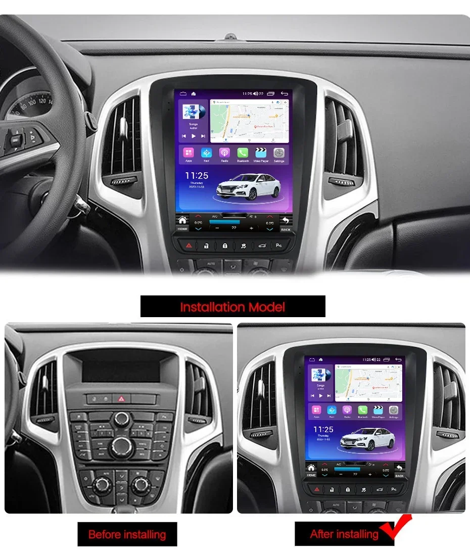 Tesla Style Car Radio For Opel Astra J Vauxhall Buick Verano 2009-2015 Buick Excelle XT Multimedia Player Android Auto Carplay