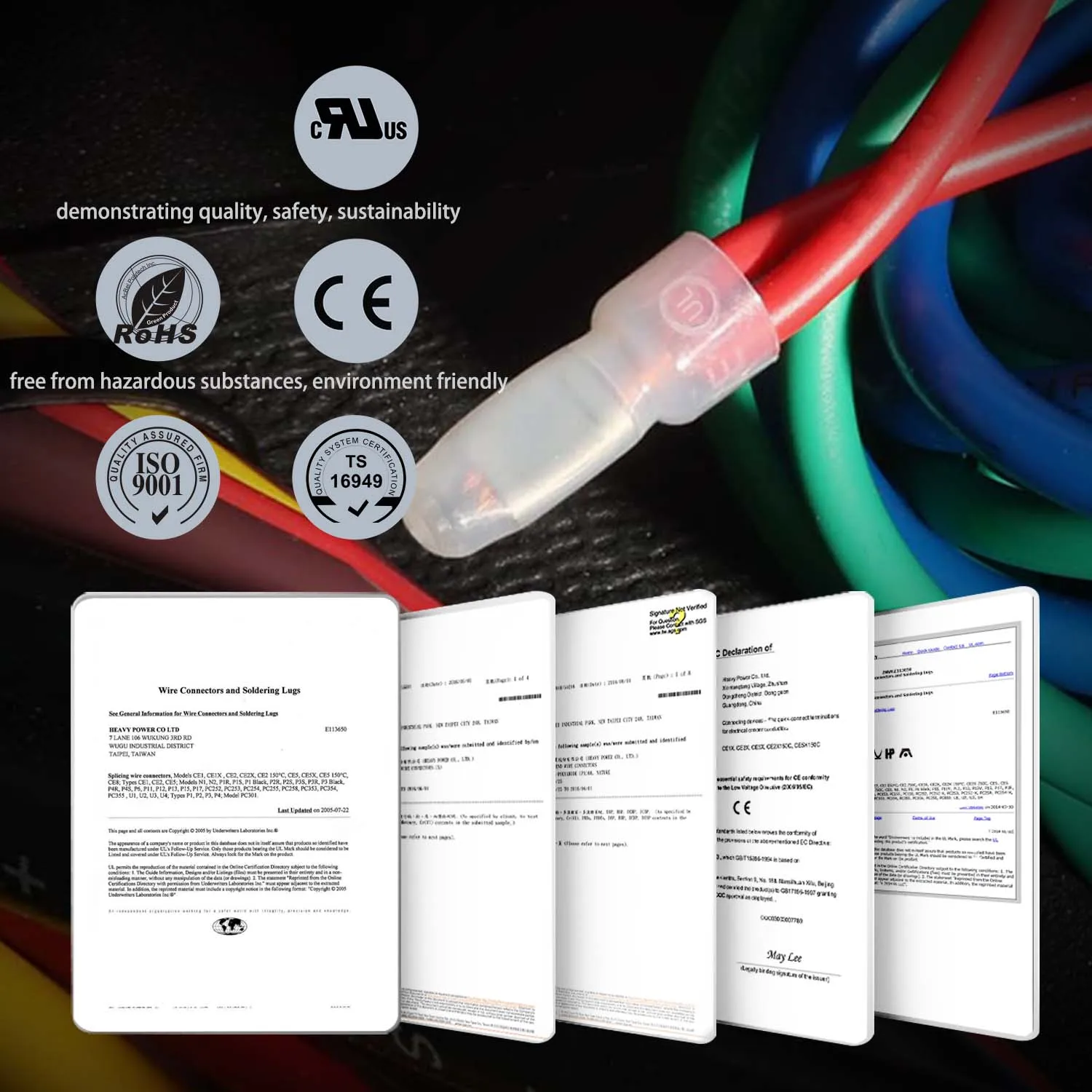 50/100PCS CE Typ Closed End Crimp Kappe Draht Stecker Ce-1 Ce-2 Ce-5 Gauge Nylon Splice Wirefy terminal Awg 12-10 16-14 22-16 – Detail 5