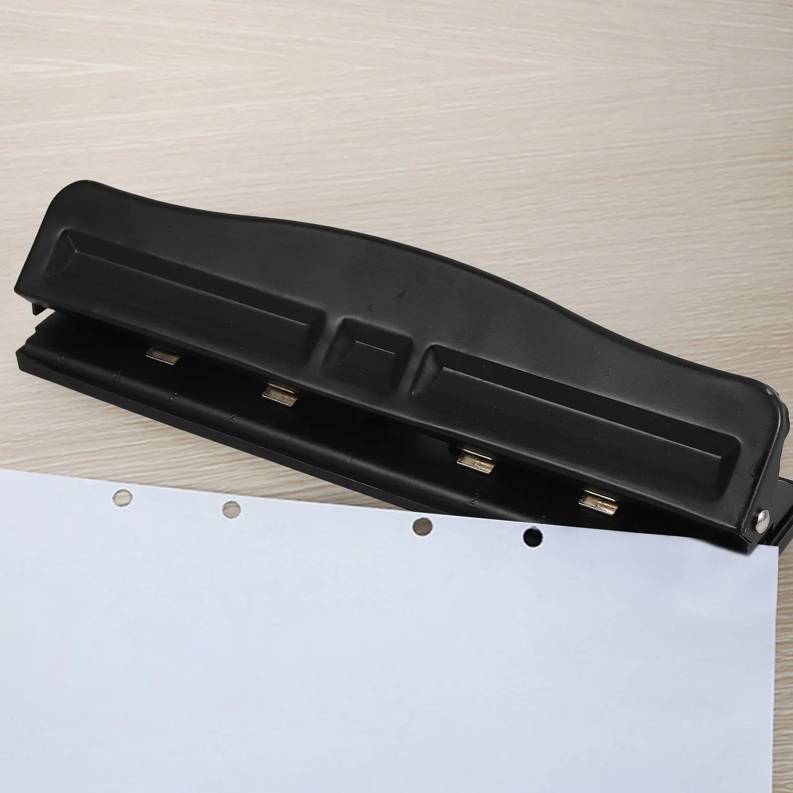 

Black 4-Hole Paper Puncher Scrapbooking DIY Paper Punch Office Binding Supplies for A4 Us Letter Planner Inserts and Scrapbooks