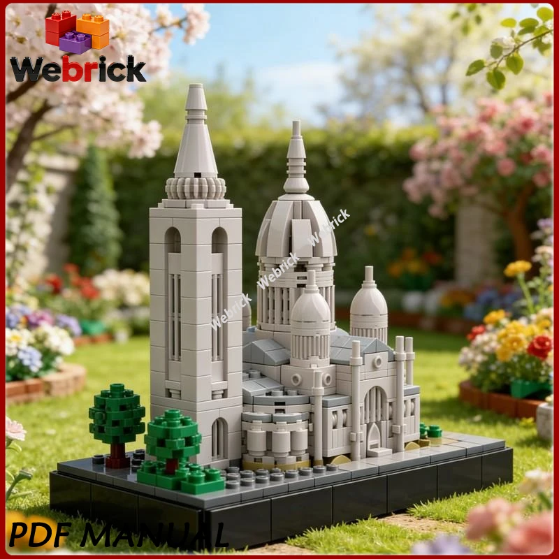 

Европейская катедрала Сакре-Кур де Монмартр, конструктор MOC, модель парижского пейзажа, кирпичики для демонстрации, подарок