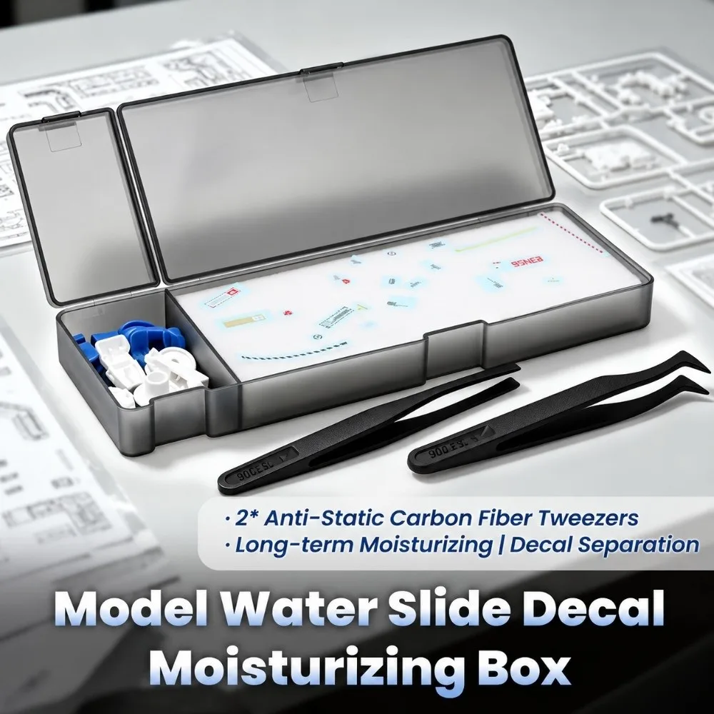 Moisturizing Water Slide Decals Carbon Fiber Anti-Static Carbon Fiber Tweezers Decal Precision Tweezers Hobby Tools