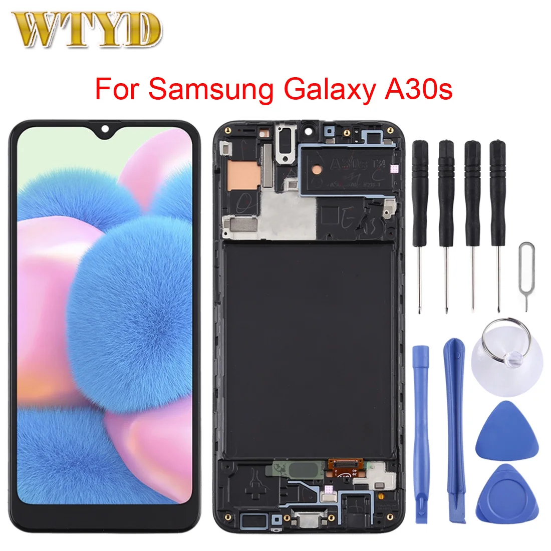 TFT LCD Screen for Samsung Galaxy A30s Digitizer Full Assembly with Frame