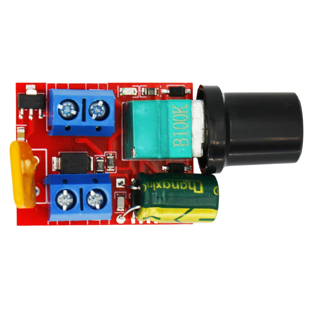 Mini DC-DC Motor 5A PWM Max 90W Speed Controller Module 3V 6V 12V 24V 35VDC Speed Regulator Adjustable Control Switch LED Dimmer