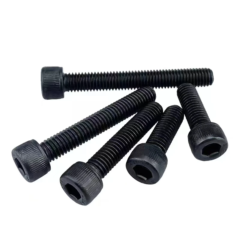 1/2/5pcs Inner Hexagon Lengthen Screw Black 12.9 Carbon Steel Screw Extra Long Bolt M8 M10 M12 M14 M16 Hexagon Socket Cap DIN912