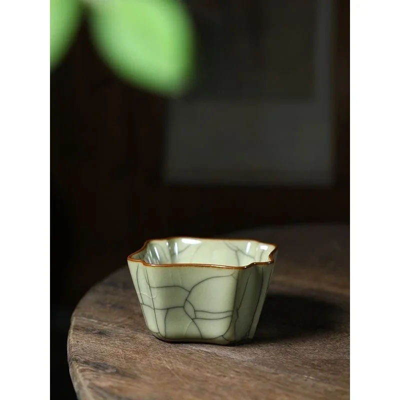 

single cup ceramics, master cup tea cup, kiln flower mouth cup, kung fu teacup
