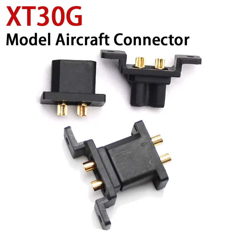 Amass XT30 Male and Female Docking Aircraft Model Plug Connector 30A With Fixed Female High Current XT30G-MF Copper Accessories