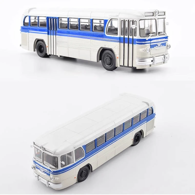 1:43 soviétique Ville Expérimentale Bus ZIS-129 Vieux Bus Interville Modèle JAVN058 Bus Modèle Cadeau