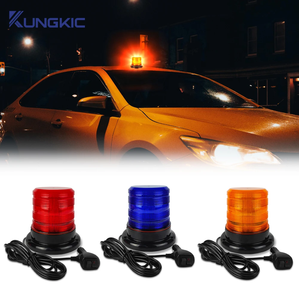 

Универсальный проблесковый маячок 36/60 LED, 12В/24В, для автомобиля/грузовика, на крышу, с магнитным креплением, аварийный сигнальный маячок безопасности