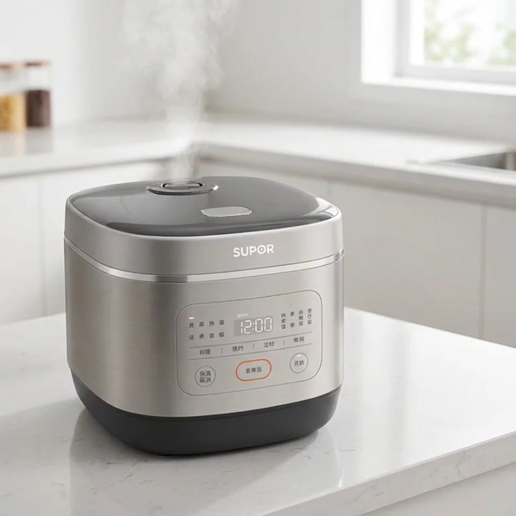 جهاز طبخ الأرز متعدد الوظائف من SUPOR-Smart، وعاء داخلي سميك مستدير، ألماس أزرق، 4-5 أشخاص