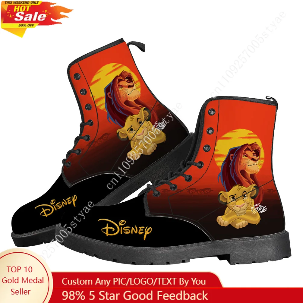 

Повседневные ботинки Disney The Lion King Simba для мужчин и женщин, изготовленные на заказ, высококачественные легкие ботинки