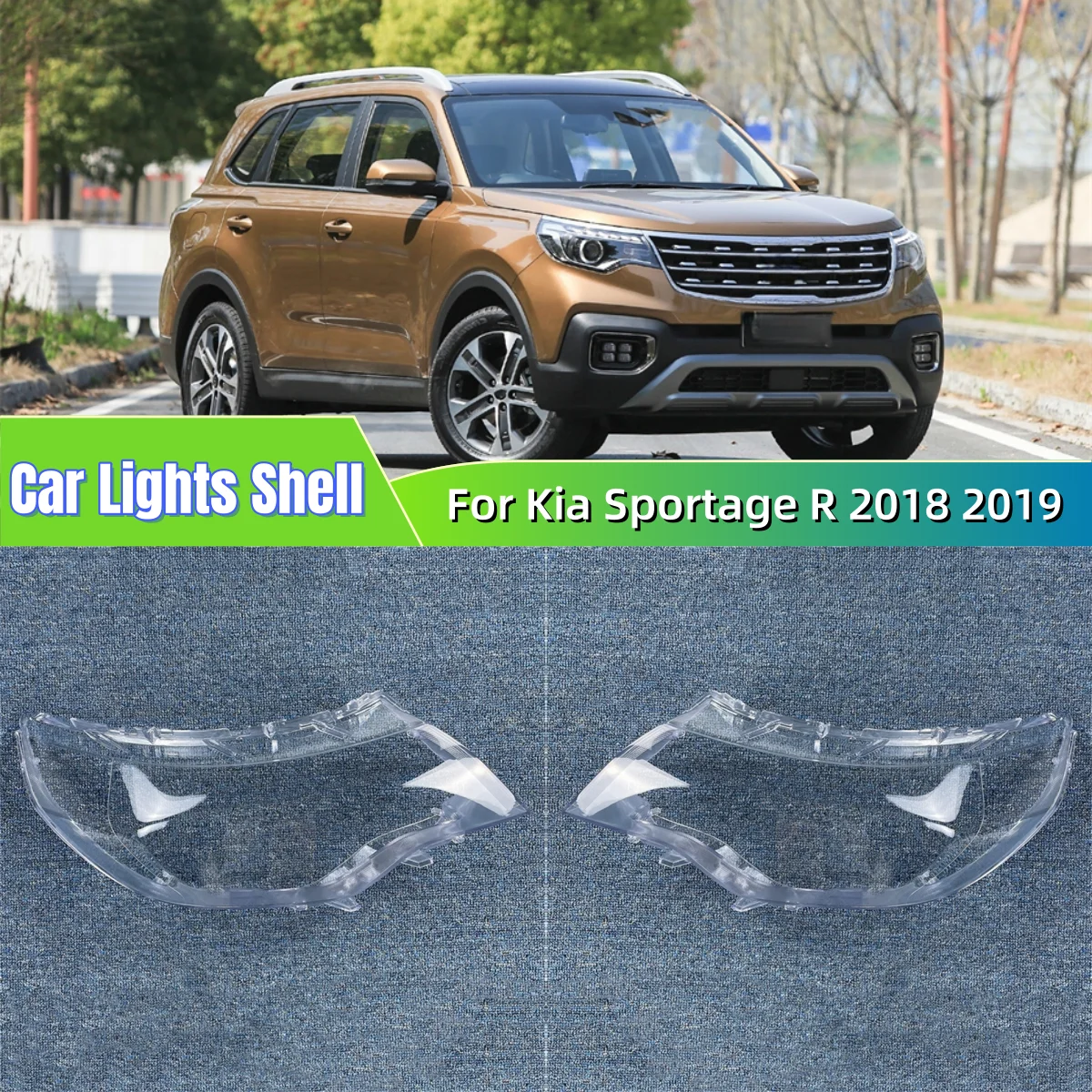 

Аксессуары для Kia Sportage R 2018 2019, абажур, крышка фары, передняя фара автомобиля, крышка объектива, корпус