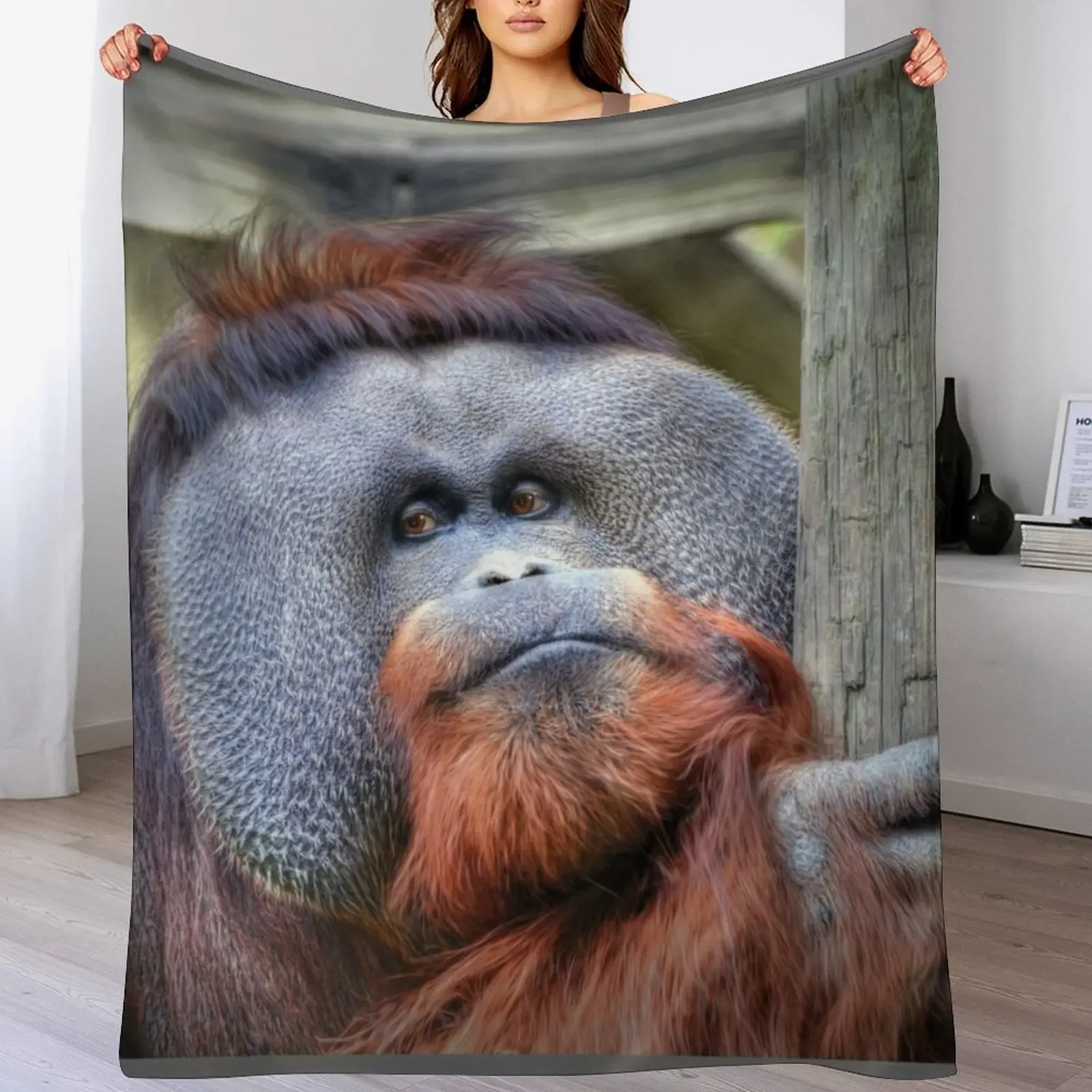 

Orangutan Throw Blanket christmas decoration Sofa Throw blankets and throws Extra Large Throw Blankets