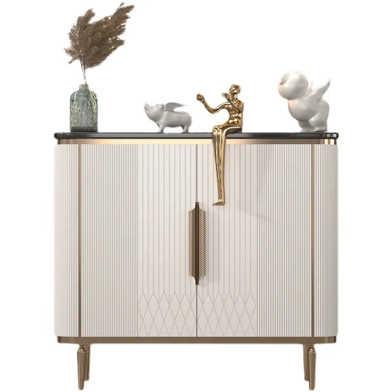 LTT light luxury door cabinet modern simple living room entry door marble locker