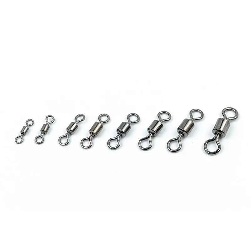 

MEREDITH Fishing Swivels Ball Bearing Swivel 50PCS/Lot with Safety Snap Solid Rings Rolling Swivel for Carp Fishing Accessories