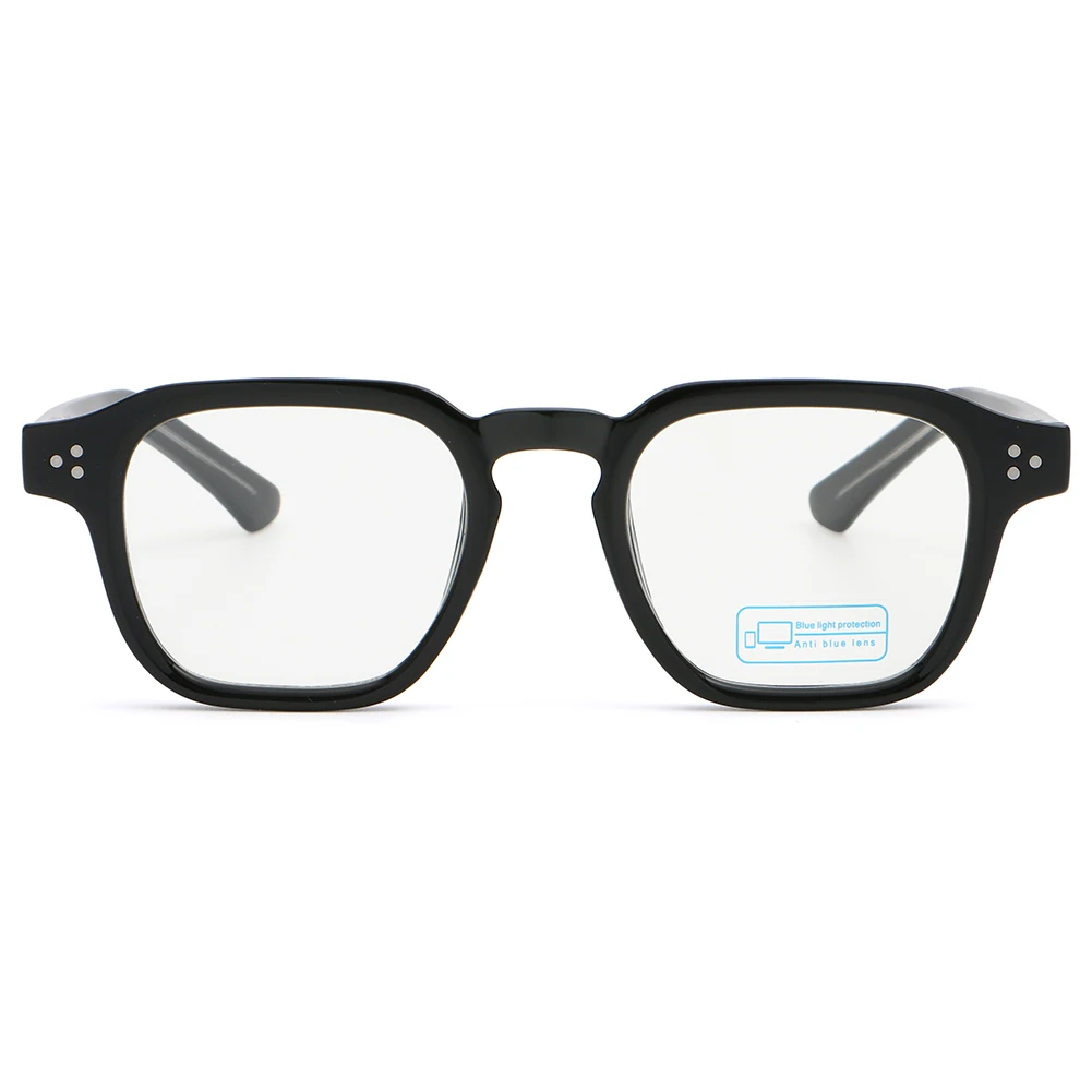 Peekaboo TR90 Male Square Glasses Blue Light Blocking Unisex Clear Lens Big Glasses Frame Women Acetate Bkack Transparent