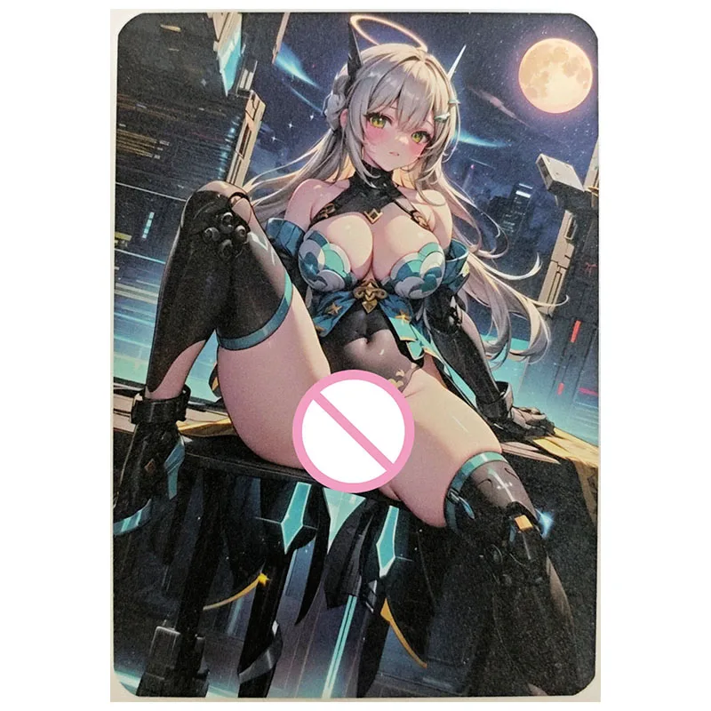 Anime Goddess Story Rare A6 Size Refraction Game Collectible Card Eula Raiden Shogun Kanroji Mitsuri Zabawki dla chłopców Prezent urodzinowy