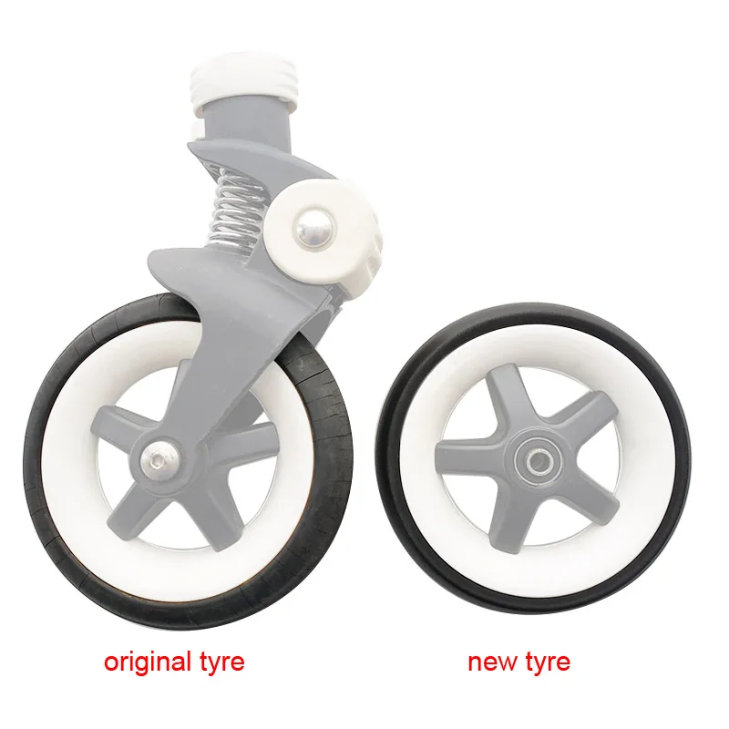 Stroller Tire For Bugaboo Bee3 Bee5 Pushchair Front Or Rear Wheel Cover PU Material Baby Cart Tyre Compatible Pram Accessories