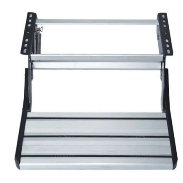 Load Maximum  200 kg   Aluminum Alloy  RV Caravan Trailer Manual Folding Double Layer Step