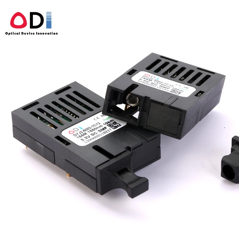 ODI BIDI 10KM 155m 1310nm/1550nm SC SMF FTTH network fiber optic transceiver 1X9 SFP Modules to gigabit converter