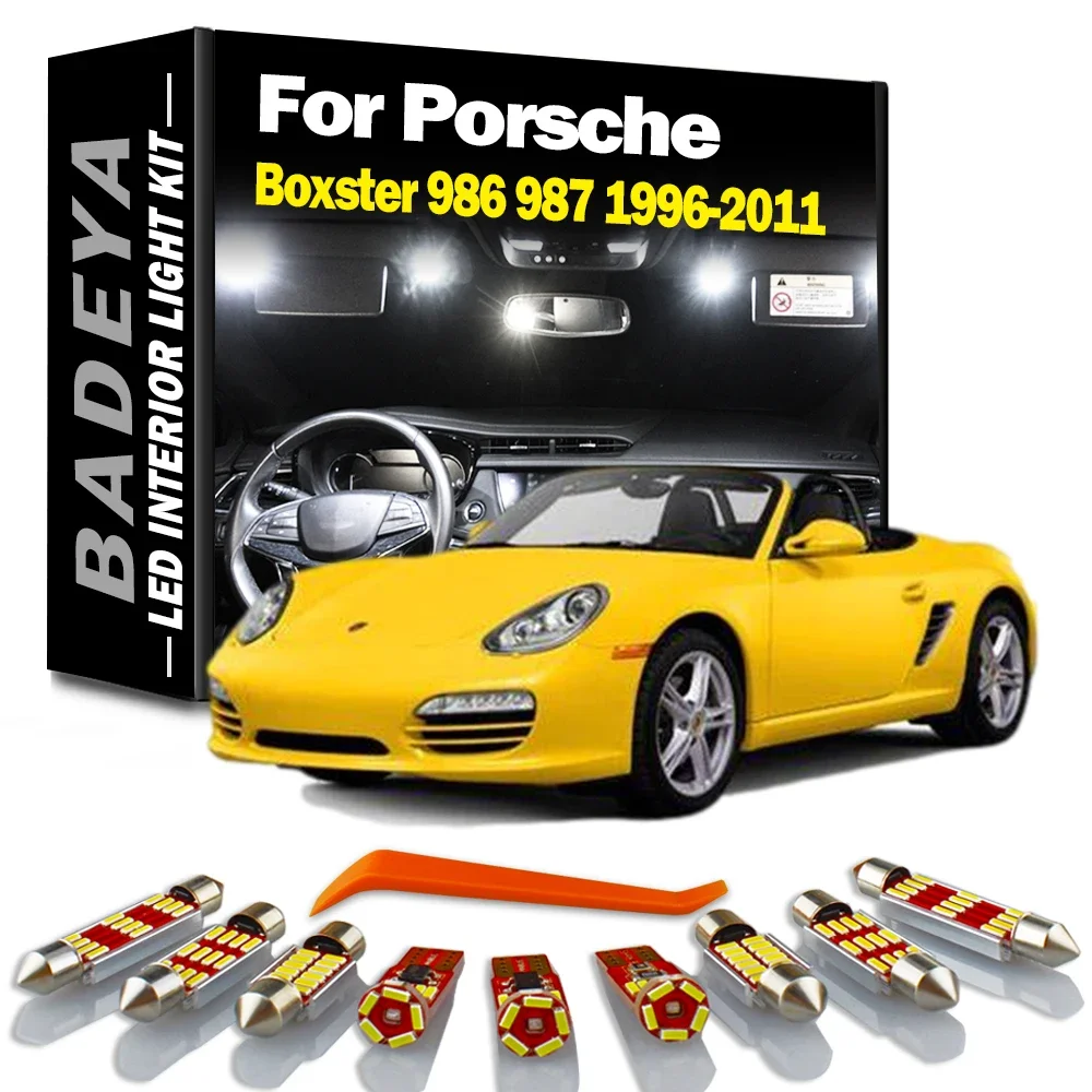 

Лампочка для интерьера автомобиля, купол для Porsche Boxster 986 987, Spyder, кабриолета S 1996-2008, 2009, 2010, 2011, лампа для зеркала под раковину