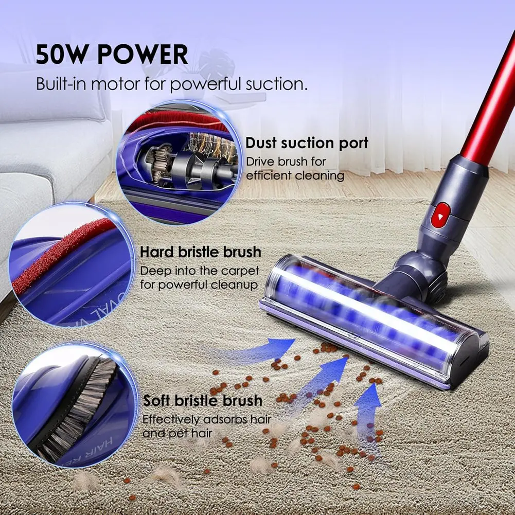 ダイソンV7 V8 V10 V11 V15コードレス掃除機用ABRGダイレクトドライブモータークリーニングヘッド、タービンフロアブラシヘッド