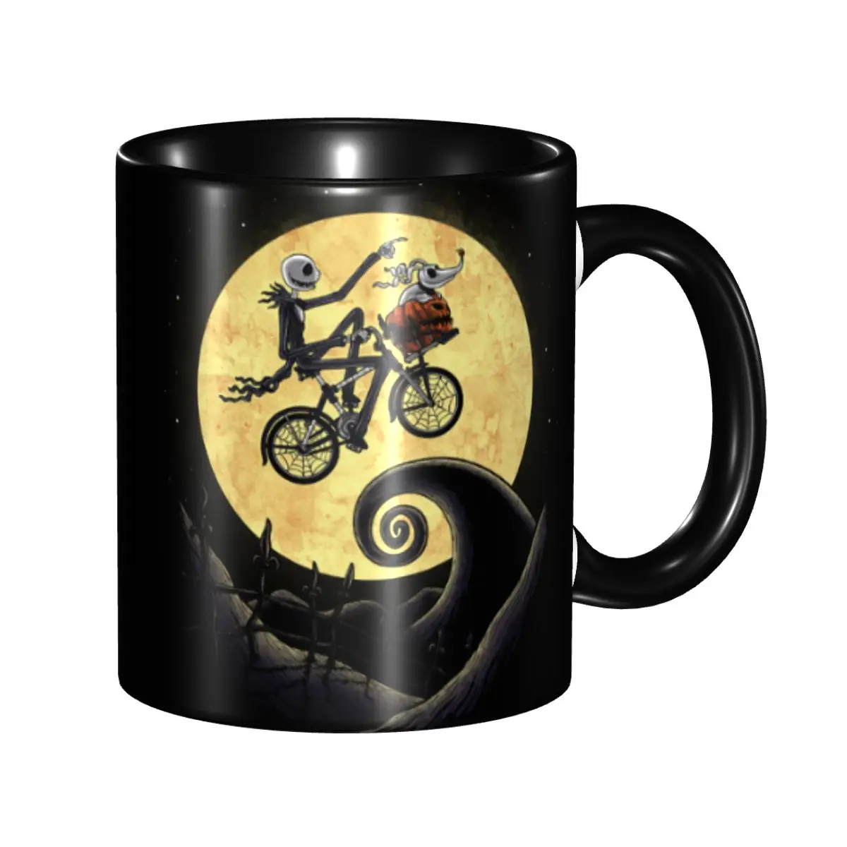 Taza de Cerámica Personalizada de Pesadilla Antes de Navidad, con Diseño de Jack Skellington, para Café, Regalo Creativo de Halloween