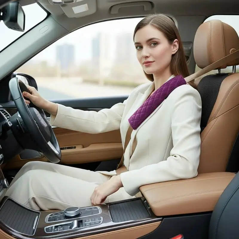 Seat Belt Strap Pad for Car Soft Harness Safety Cover for Shoulder Commutes