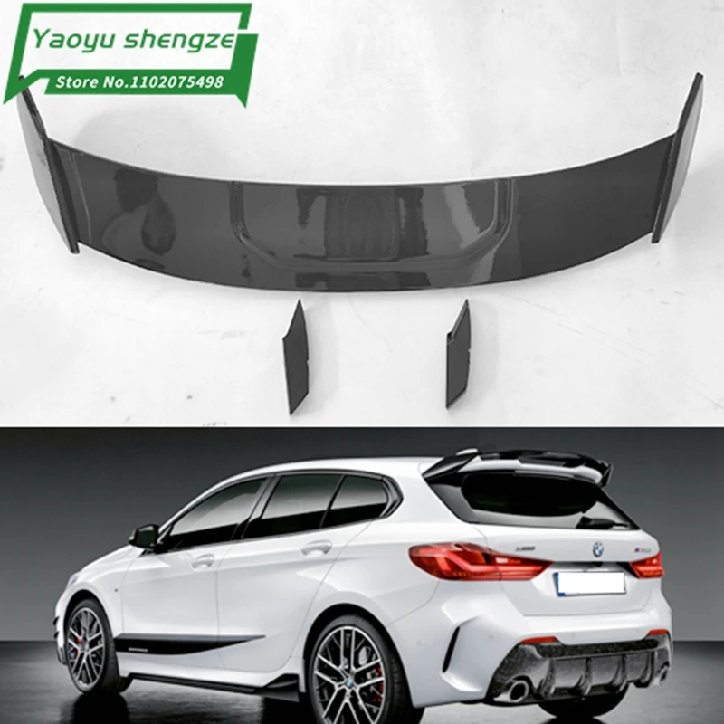 For BMW 1-series F40 Hatchback Spoiler 2021+ MP Design Auto Rear Trunk Roof Extensio Gloss Black Wing Lip Car Accessories M135i