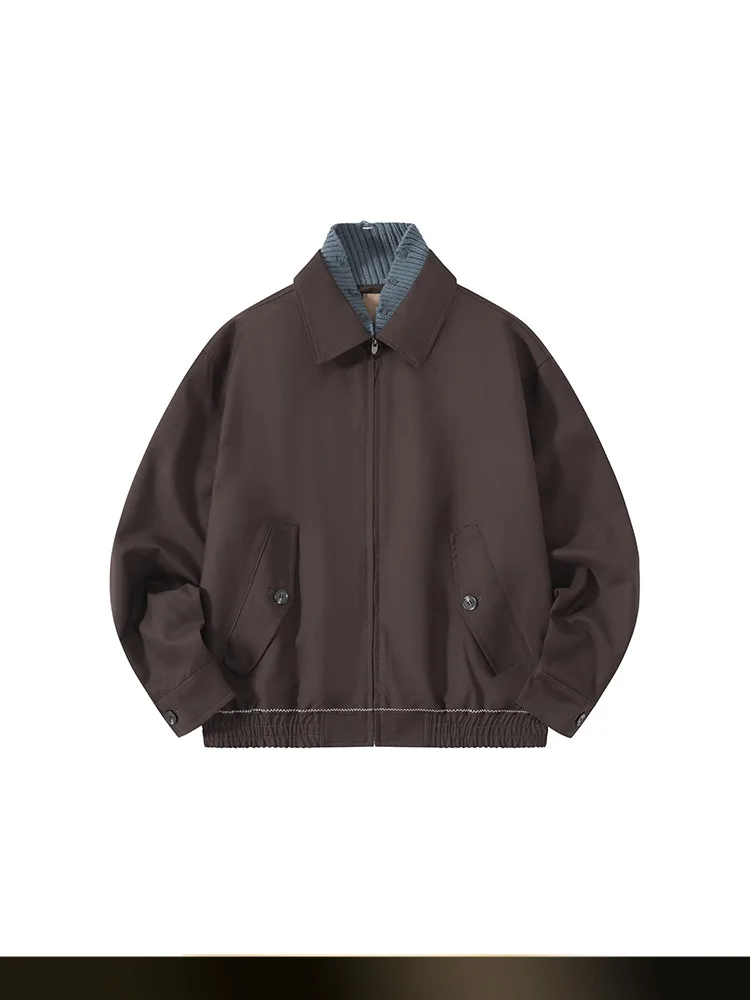 

NTED Retro Japanese Sle Patchwork Loose Men's Jaet Spring New Casual Versatile Outerwear for Couples Youth Faion