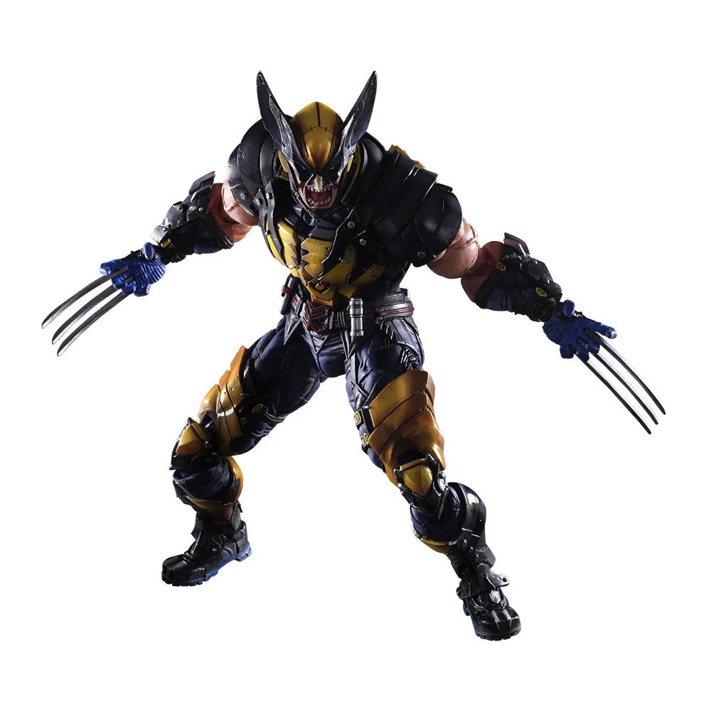 

26cm PLAY ARTS X-MEN Wolverine Action Figure Model Toys Articulated Activity Dolls Birthday Gift Boys Collectible Toys