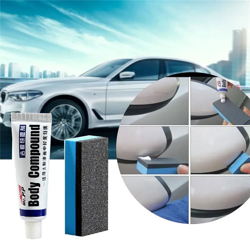 

Car Styling Wax Scratch Repair Remove Restore Paint Transfer Auto Body Compound Anti Scratch Cream With Compound Sponge For Car