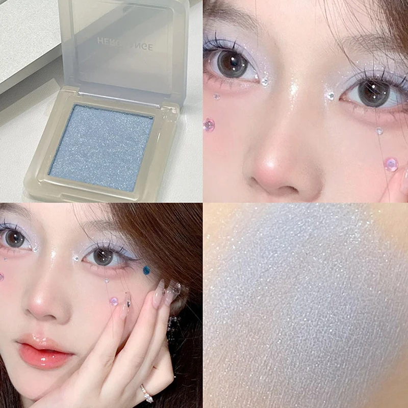 HERORANGE 카멜레온 아이섀도우 하이라이터 단일 색상 고발색 글리터 펄 팔레트 아이 메이크업