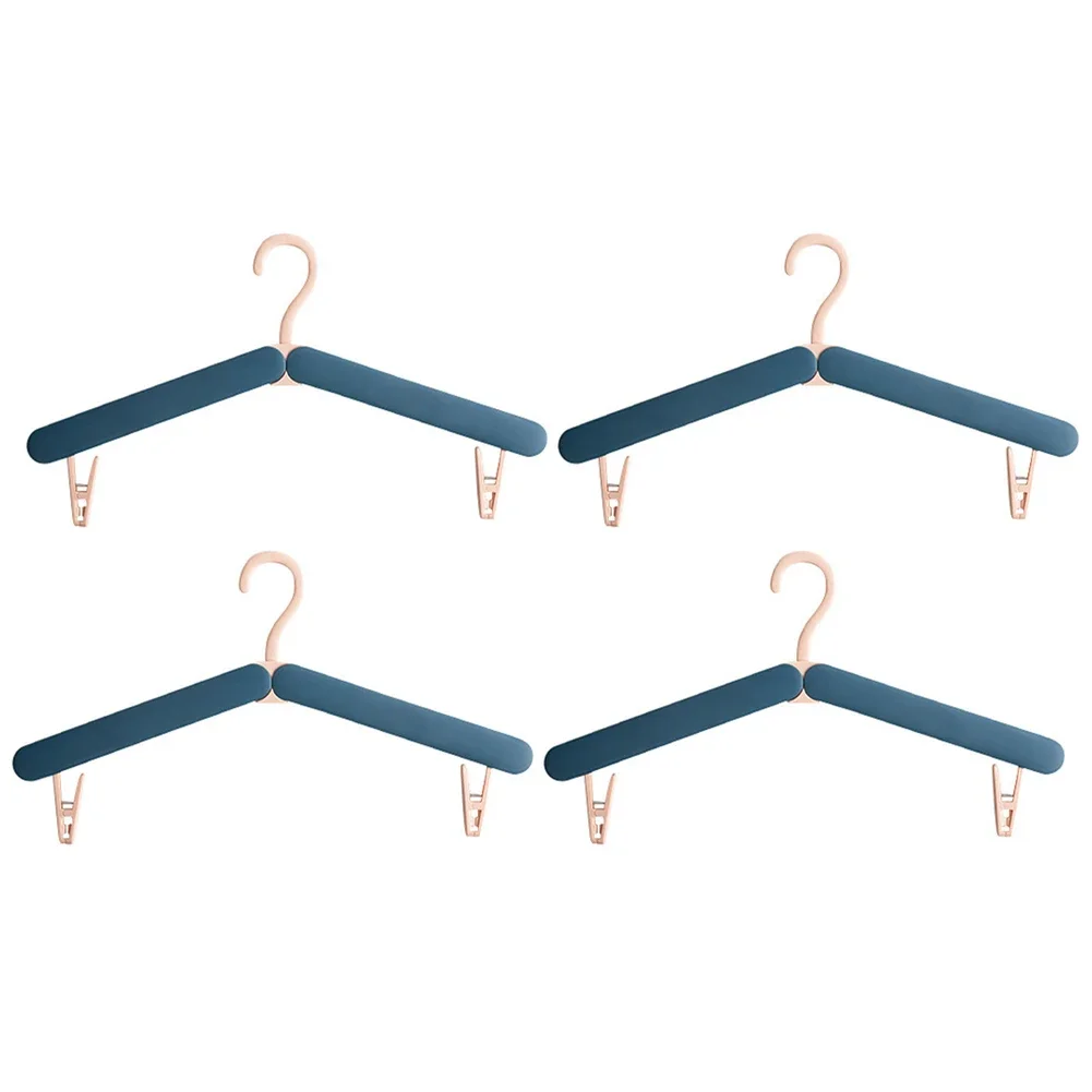 

Easily Maintain Order in Your Luggage with this Pack of 4 Portable Folding Hangars Perfect For Garment & Sock Storage