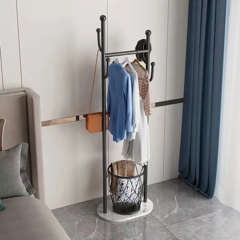 

Marble Iron Hat Hanger Simple Modern Clothes Hanger Floor to Floor Bedroom Nordic Luxury Hanger Storage Clothes Hanger