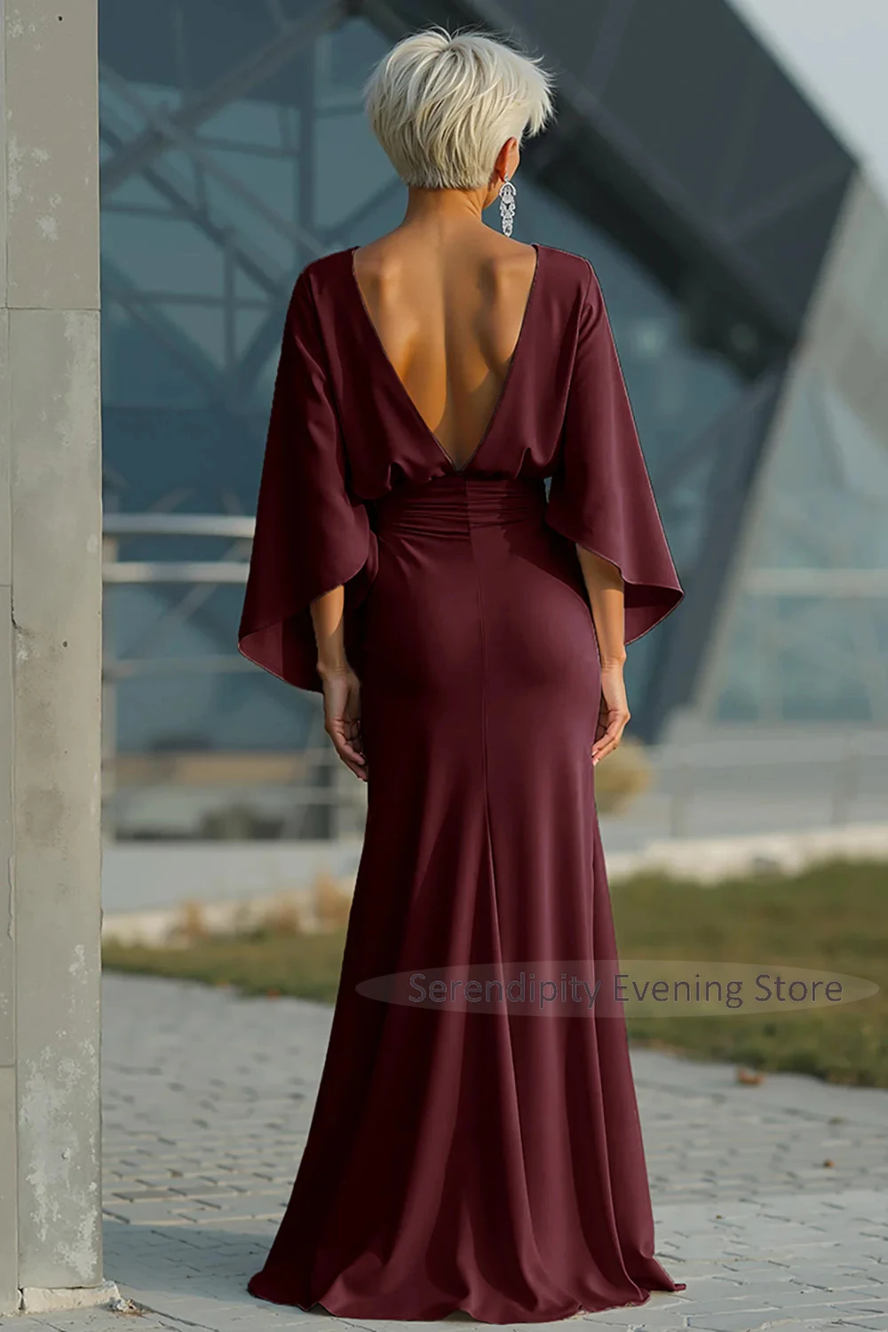 Customized Satin Burgundy Mother of the Birde Dresses for Wedding Long Elegant Women's Evening Dress Modern Mermaid Formal Gowns
